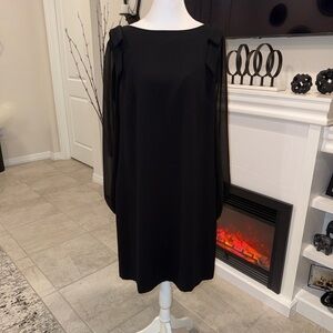 NWT Ann Taylor Black Long Sleeve Dress Size 10